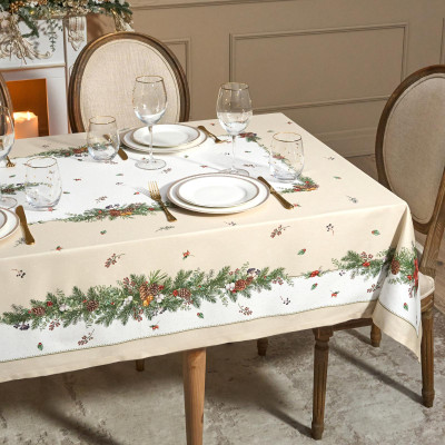 Скатерть "CELEBRATION" 140х300см ,бежевый,100% хлопок с пропиткой,твил LEFARD 850-734-25-7