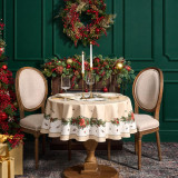 Скатерть круглая "CELEBRATION"150 см ,бежевый, 100% хлопок ,твил горох с пропиткой LEFARD 850-734-27