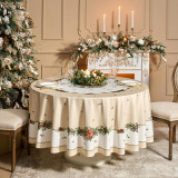 Скатерть круглая " CELEBRATION" 220см , бежевый, 100% хлопок, твил, пропитка LEFARD 850-734-28