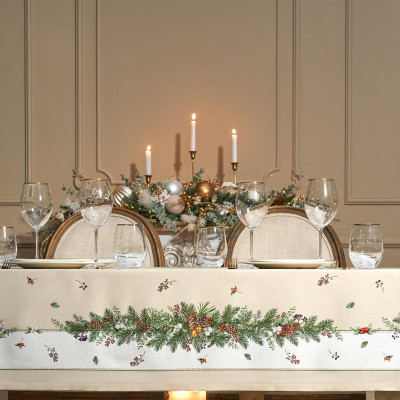 Скатерть "CELEBRATION" 140х400см ,бежевый,100% хлопок с пропиткой,твил LEFARD 850-734-29-3