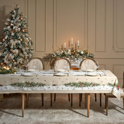 Скатерть "CELEBRATION" 140х400см ,бежевый,100% хлопок с пропиткой,твил LEFARD 850-734-29