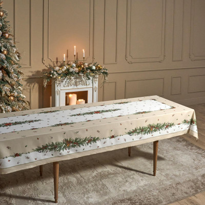 Скатерть "CELEBRATION" 140х400см ,бежевый,100% хлопок с пропиткой,твил LEFARD 850-734-29-8