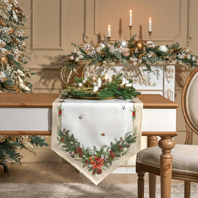 Дорожка на стол "CELEBRATION", 45х145см, бежевый, 100% хлопок,твил LEFARD 850-734-31-2