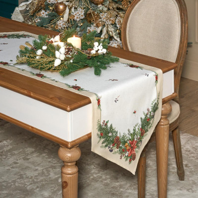 Дорожка на стол "CELEBRATION", 45х215см, бежевый, 100% хлопок,твил LEFARD 850-734-32-2