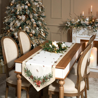 Дорожка на стол "CELEBRATION", 45х215см, бежевый, 100% хлопок,твил LEFARD 850-734-32-4