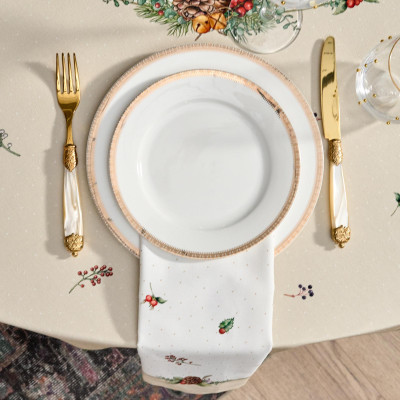 Набор салфеток из 2-х шт " CELEBRATION" , 40х40см, 100% хлопок, бежевый, твил, горох LEFARD 850-734-8-12