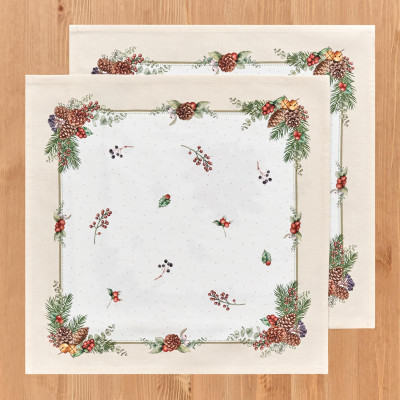 Набор салфеток из 2-х шт " CELEBRATION" , 40х40см, 100% хлопок, бежевый, твил, горох LEFARD 850-734-8-17