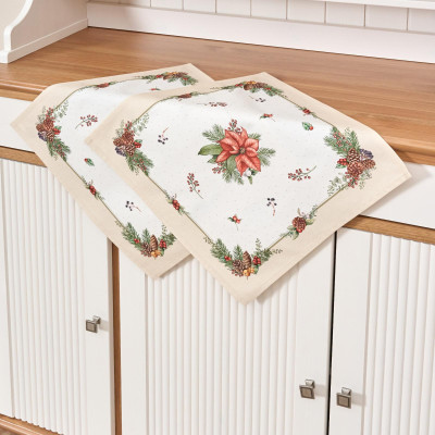 Набор салфеток из 2-х шт " CELEBRATION" , 40х40см, 100% хлопок, бежевый, твил, горох LEFARD 850-734-8-19