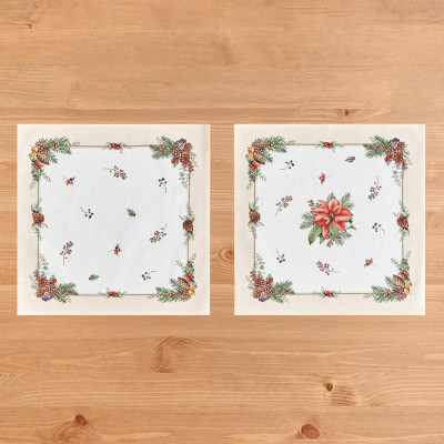 Набор салфеток из 2-х шт " CELEBRATION" , 40х40см, 100% хлопок, бежевый, твил, горох LEFARD 850-734-8-21