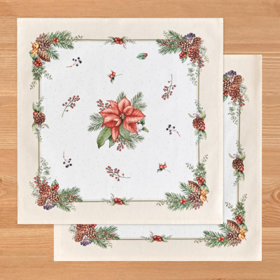 Набор салфеток из 2-х шт " CELEBRATION" , 40х40см, 100% хлопок, бежевый, твил, горох LEFARD 850-734-8