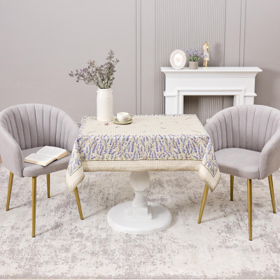 Скатерть "ДУША ПРОВАНСА" 110х140см ,бежевый, 100% хлопок,твил с пропиткой LEFARD 850-735-20