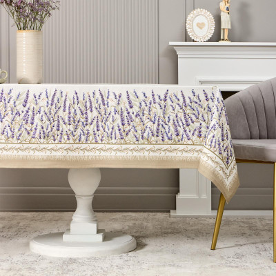 Скатерть "ДУША ПРОВАНСА" 140х180см ,белый, 100% хлопок,твил с пропиткой LEFARD 850-735-23-8