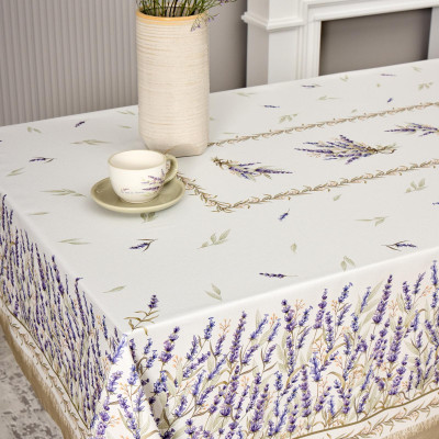 Скатерть "ДУША ПРОВАНСА" 140х180см ,белый, 100% хлопок,твил с пропиткой LEFARD 850-735-23-11