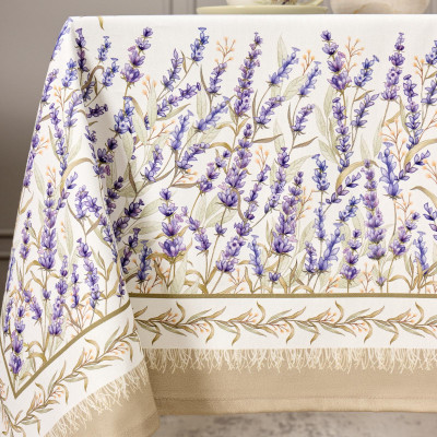 Скатерть "ДУША ПРОВАНСА" 140х180см ,белый, 100% хлопок,твил с пропиткой LEFARD 850-735-23-12