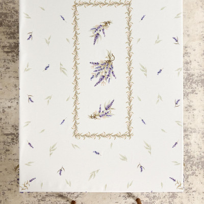 Скатерть "ДУША ПРОВАНСА" 140х180см ,белый, 100% хлопок,твил с пропиткой LEFARD 850-735-23-14