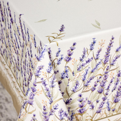 Скатерть "ДУША ПРОВАНСА" 140х180см ,белый, 100% хлопок,твил с пропиткой LEFARD 850-735-23-15