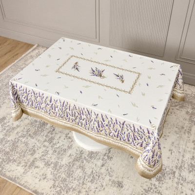 Скатерть "ДУША ПРОВАНСА" 140х180см ,белый, 100% хлопок,твил с пропиткой LEFARD 850-735-23-16