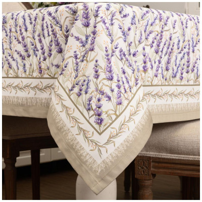 Скатерть "ДУША ПРОВАНСА" 140х180см ,белый, 100% хлопок,твил с пропиткой LEFARD 850-735-23-2