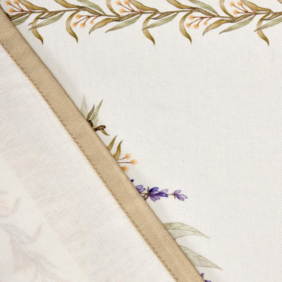 Скатерть "ДУША ПРОВАНСА" 140х180см ,белый, 100% хлопок,твил с пропиткой LEFARD 850-735-23-4