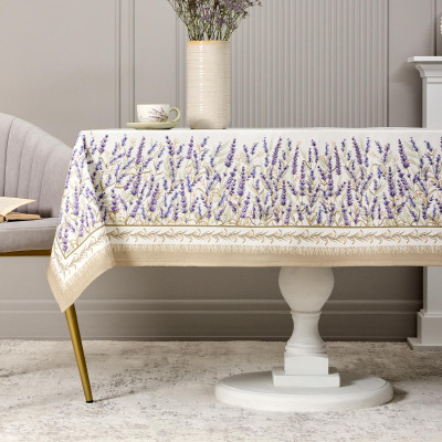 Скатерть "ДУША ПРОВАНСА" 140х180см ,белый, 100% хлопок,твил с пропиткой LEFARD 850-735-23-7