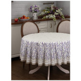 Скатерть круглая "ДУША ПРОВАНСА" 190см ,белый, 100% хлопок, твил, с пропиткой LEFARD 850-735-25