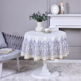 Скатерть круглая "ДУША ПРОВАНСА" 150 см , 100% хлопок, белый, твил, пропитка LEFARD 850-735-27