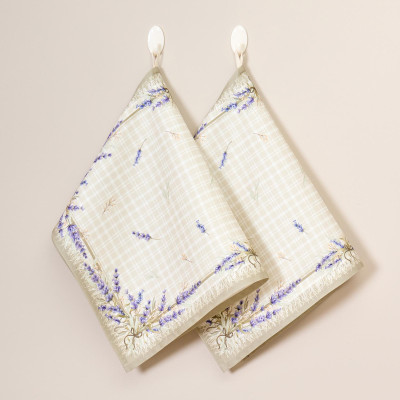 Набор полотенец из 2-х шт " ДУША ПРОВАНСА" , 40х60см, 100% хлопок, твил, клетка LEFARD 850-735-64