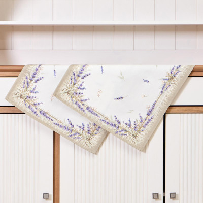 Набор полотенец из 2-х шт " ДУША ПРОВАНСА" , 40х60см, 100% хлопок, твил, белый LEFARD 850-735-65-7