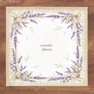 Набор салфеток из 2-х шт " ДУША ПРОВАНСА" , 40х40см, 100% хлопок, бежевый, твил, LEFARD 850-735-8-4