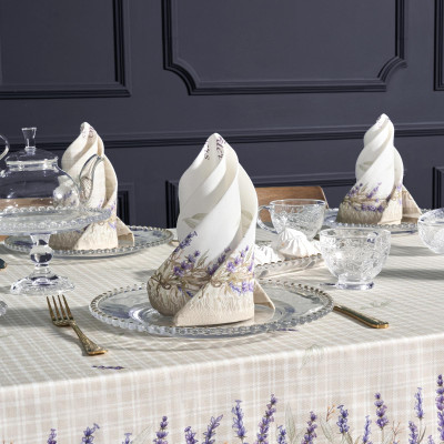 Набор салфеток из 2-х шт " ДУША ПРОВАНСА" , 40х40см, 100% хлопок, бежевый, твил, LEFARD 850-735-8-5