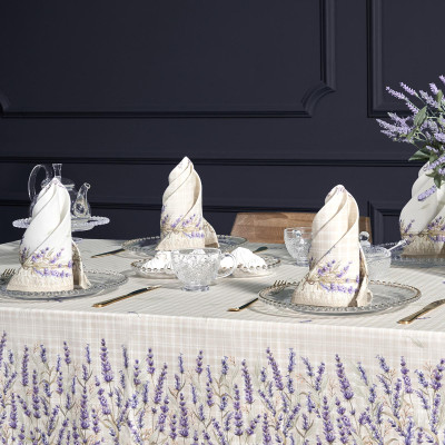 Набор салфеток из 2-х шт " ДУША ПРОВАНСА" , 40х40см, 100% хлопок, бежевый, твил, LEFARD 850-735-8-7