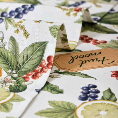 Набор полотенец из 2-х шт " FRUIT BASKET" , 40х60см 100% хлопок, белый, твил LEFARD 850-741-63-3