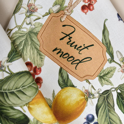 Набор полотенец из 2-х шт " FRUIT BASKET" , 40х60см 100% хлопок, белый, твил LEFARD 850-741-63-4