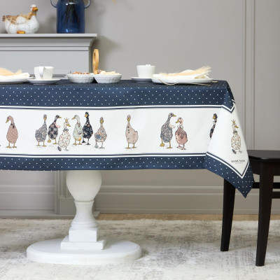 Скатерть "FAMILY FARM" 110х140см ,синий, 100% хлопок,твил пропитка LEFARD 850-742-20-11