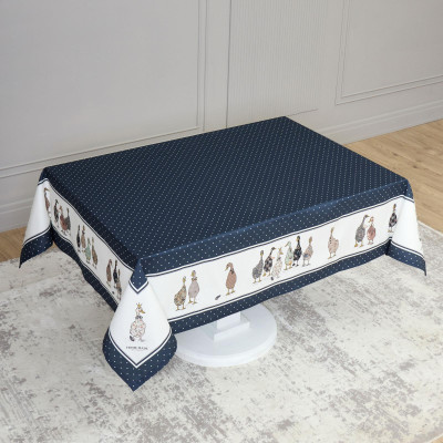 Скатерть "FAMILY FARM" 110х140см ,синий, 100% хлопок,твил пропитка LEFARD 850-742-20-13