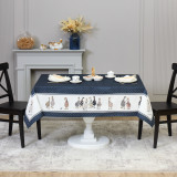 Скатерть "FAMILY FARM" 110х140см ,синий, 100% хлопок,твил пропитка LEFARD 850-742-20