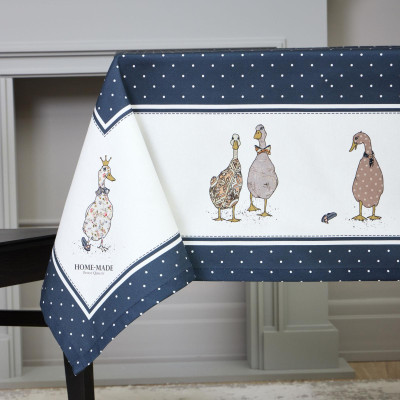 Скатерть "FAMILY FARM" 110х140см ,синий, 100% хлопок,твил пропитка LEFARD 850-742-20-1