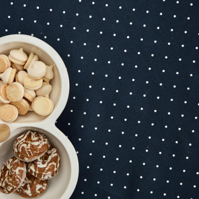 Скатерть круглая "FAMILY FARM" 190см ,синий, 100% хлопок, твил, с пропиткой LEFARD 850-742-22-9