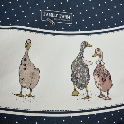 Скатерть круглая "FAMILY FARM" 190см ,синий, 100% хлопок, твил, с пропиткой LEFARD 850-742-22-10