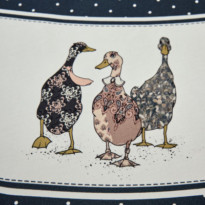 Скатерть круглая "FAMILY FARM" 190см ,синий, 100% хлопок, твил, с пропиткой LEFARD 850-742-22-14