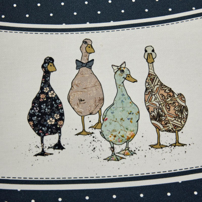 Скатерть круглая "FAMILY FARM" 150см ,синий, 100% хлопок, твил, с пропиткой LEFARD 850-742-23-1