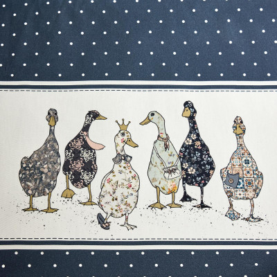 Скатерть овальная "FAMILY FARM" 160х220 см ,синий, 100% хлопок, твил, с пропиткой LEFARD 850-742-26-4