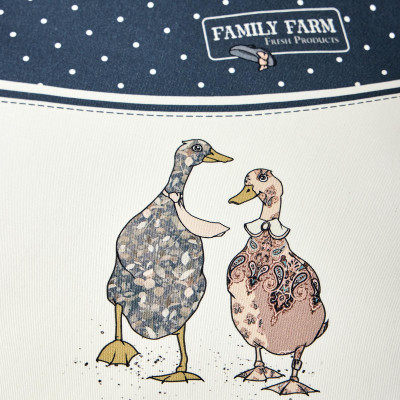 Скатерть овальная "FAMILY FARM" 140х180см ,синий,100% хлопок,твил,с пропиткой LEFARD 850-742-27-5