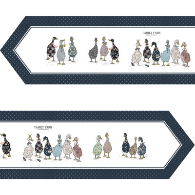 Дорожка на стол "FAMILY FARM", 45х215см, синий 100% хлопок,твил LEFARD 850-742-32