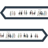 Дорожка на стол "FAMILY FARM", 45х300см, синий 100% хлопок,твил LEFARD 850-742-33