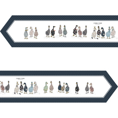 Дорожка на стол "FAMILY FARM", 45х300см, синий 100% хлопок,твил LEFARD 850-742-33