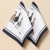 Набор полотенец "FAMILY FARM",синий ,40х70см твил,100% хлопок, LEFARD 850-742-62