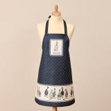 Фартук " FAMILY FARM" , 85х70см 100% хлопок, синий, кайма, твил, пропитка LEFARD 850-742-73