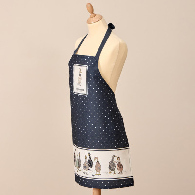 Фартук " FAMILY FARM" , 85х70см 100% хлопок, синий, кайма, твил, пропитка LEFARD 850-742-73-1