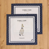 Набор салфеток из 2-х шт "FAMILY FARM" ,40х40см,синий,100% хлопок,твил LEFARD 850-742-83